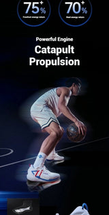 Xtep Ling Ji Men's Basketball Shoes 2025 Spring Rebound Breathable Men's Sports Shoes Marathon Carbon Sneakers 875219120003