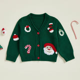 Infant Reindeer Knit Christmas Cardigan