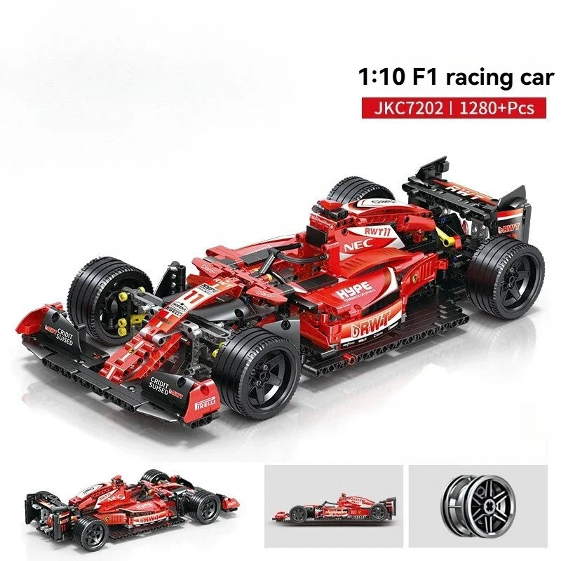 Creative DIY Racing Car Model Building Bricks Kit Advanced MOC Construction Toys for Adults Boys Girls Holiday Gift Idea