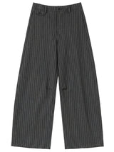 Women's Herringbone Wide-Leg Office Trousers