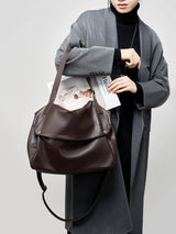 2026 New Large Capacity Women's Shoulder Bag Genuine Leather Tote Casual Handbag for University Students And Commuters Crossbody