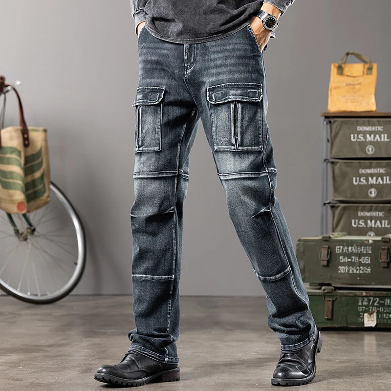 Men's Wide-Leg Straight Jeans | Relaxed Workwear Fit