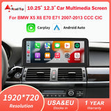 RoadTop 10.25"/12.3" Wireless CarPlay & Android Auto Screen for BMW X5 X6
