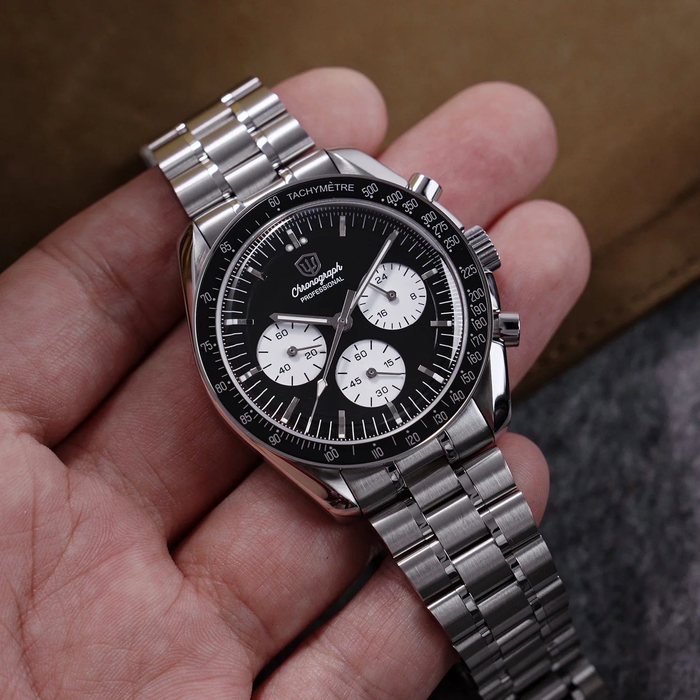 Watchdives New WD1863 39mm Watch VK63 Quartz Chronograph Movement BGW9 Luminous 10Bar Waterproof 39mm Vintage Watches
