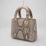 Women's Genuine Leather Snakeskin Crossbody Shoulder Bag