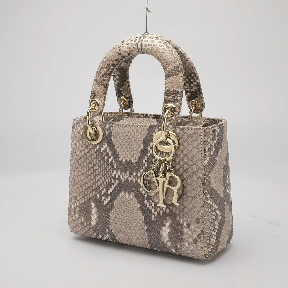 Women's Genuine Leather Snakeskin Crossbody Shoulder Bag