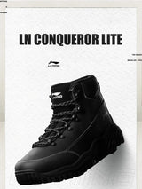Li-Ning Unisex LN CONQUEROR LITE Lifestyle Shoes Fleece Winter Warm Mid-Top Casual Shoes LiNing Reflective Sneakers AGCV393