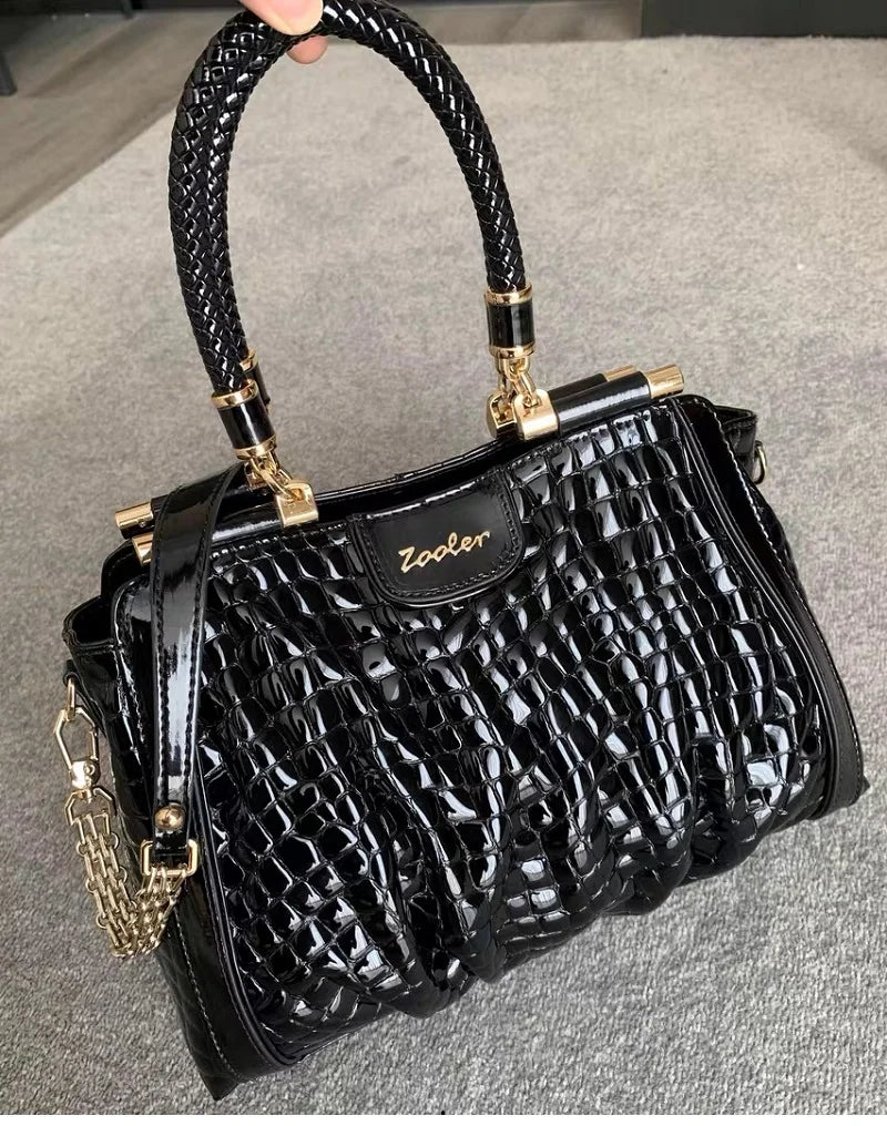 Hot Cow Skin Bag！ZOOLER Handmade Full Real Cow Leather Handbags Soft Skin Genuine Leather Bag Costly Women Fashion Bags #QS220