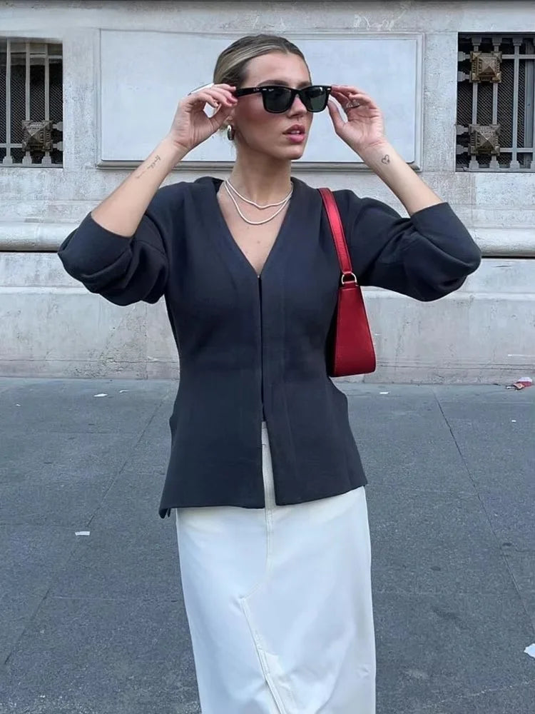 Elegant 2-Piece Knit Skirt Set
