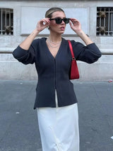 Elegant 2-Piece Knit Skirt Set