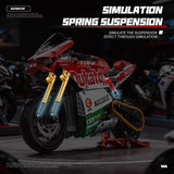 Technology motorcycle building block set, V4 super motorcycle model set, technology racing, STEM assembly toy gift for boys and
