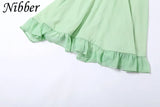 Elegant Ruffle Backless Summer Dress