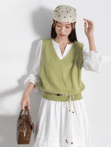 CHIC VEN Women Dress Sets A Line Long Sleeve Solid Loose Casual Female Long Dress with Knitted Vest Spring Autumn 2026