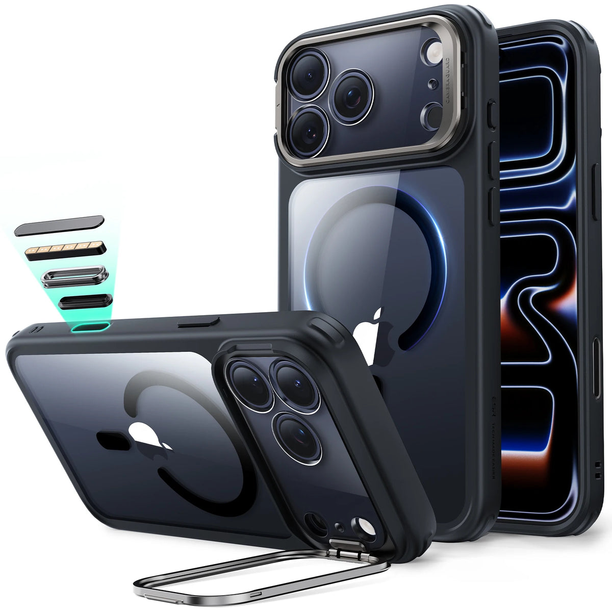 ESR Magnetic iPhone Case with Adjustable Stash Stand