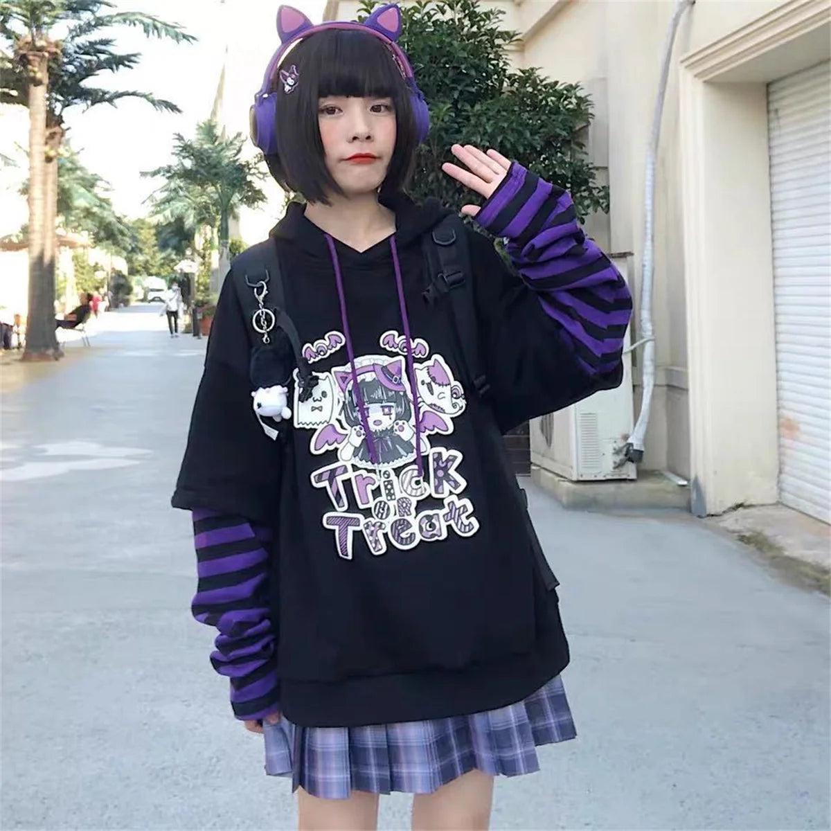 Women’s Playful Patchwork Pullover Sweatshirt