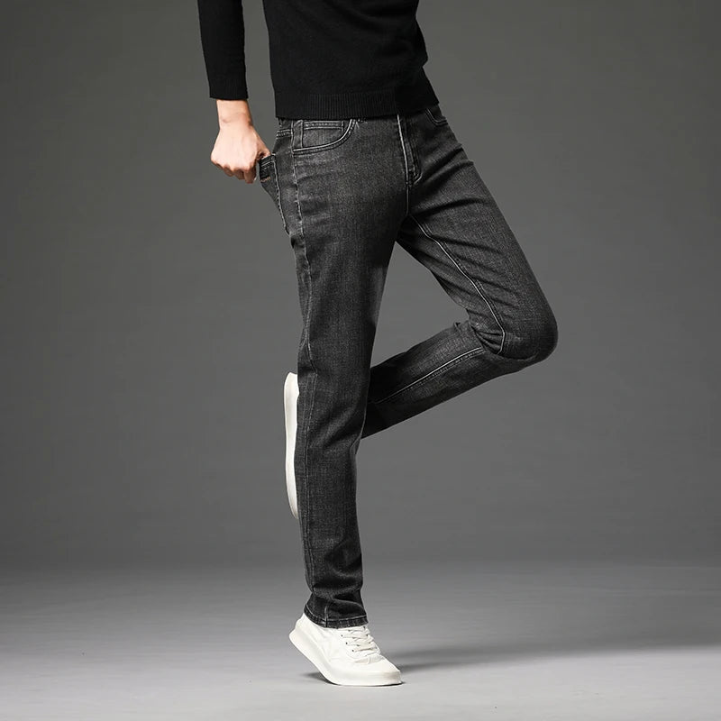 Men's Fleece-Lined Stretch Jeans