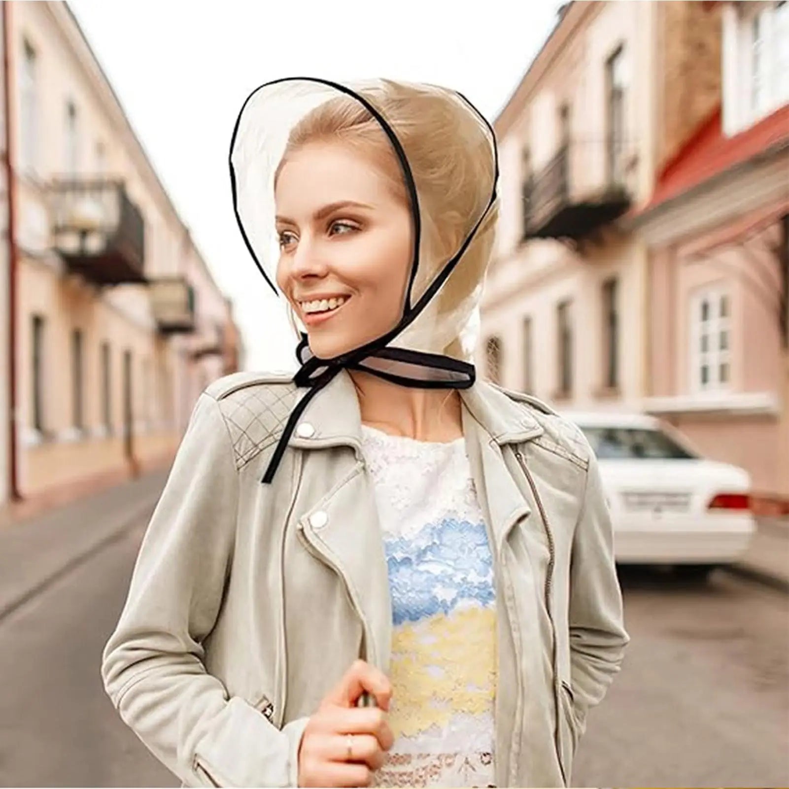 Wide Brim Waterproof Rain Hat for Women – Clear Shield