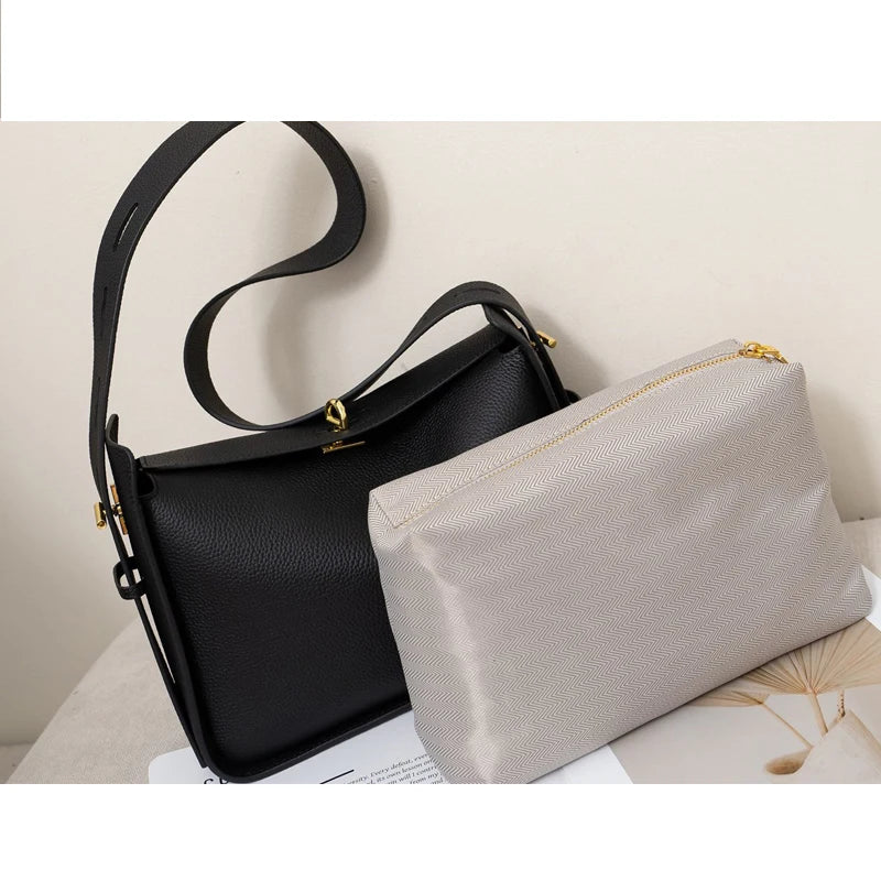 Genuine Leather Luxury Women Shoulder & Crossbody Bag