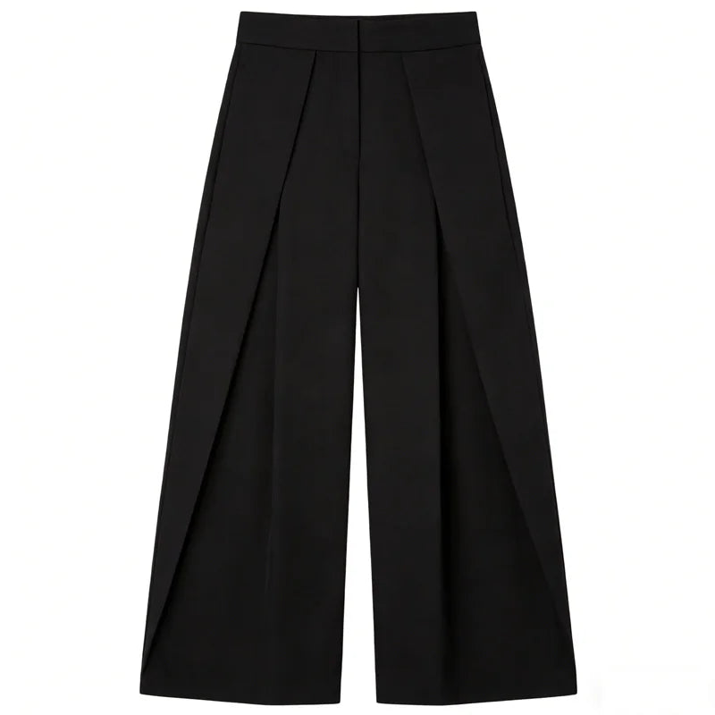 Women’s High-Waist Striped Wide-Leg Pants