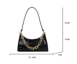 Fashion PU Leather Bags for Women Alligator Pattern Armpit Handbag Female Small Underarm Messenger Bag Purse