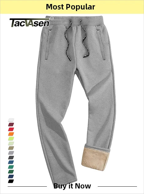 TACVASEN Winter Thicken Fleece Crewneck Sweatshirt Mens Warm Sherpa Lined Heavy Winter Pullover Basic Tops Shirts No Hood Hoodie