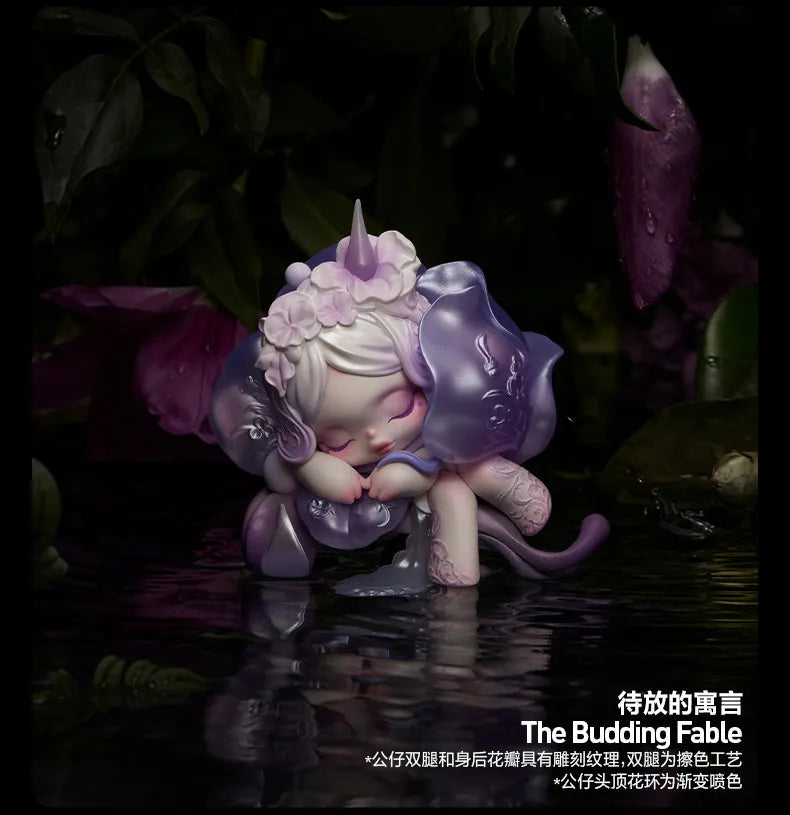 POPMART SKULLPANDA Petals In Four Acts Series Blind Box Genuine Toys Kawaii Anime Action Figure Guess Bag Doll Mystery Box Gifts