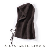 Women's Pure Cashmere Knit Beanie & Scarf Hat