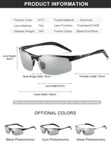 SZTZX Aluminium Rimless Outdoor Sport Photochromic Sunglasses Men Polarized  Anti-UV Driving Fishing Glasses Cycling Goggle