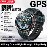 2026 New Military Bluetooth Call Smart Watch Built-in GPS Compass Barometric Altimeter 10ATM Waterproof Sports Smartwatches Men