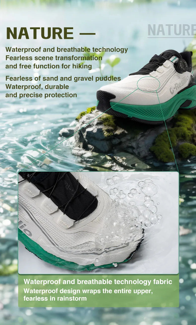 ONEMIX Unisex Summer Waterproof Hiking Shoes Non Slip Outdoor Running Walking Cross Training Men Women Athletic Sneakers