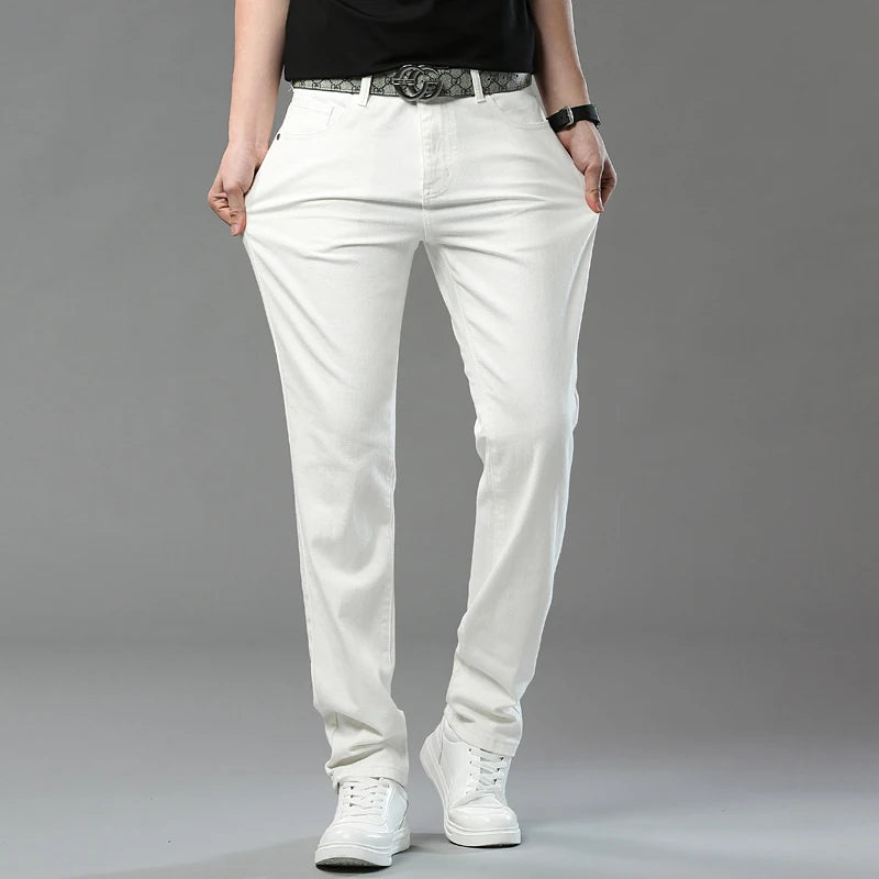 Men's Elastic Colorful Straight-Fit Jeans | Spring Autumn