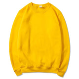 Korean Fashion Men's Round Neck Sweatshirts Autumn Long Sleeves Vacation Pullovers Tops Casual Popular Man Solid Sweat Shirts