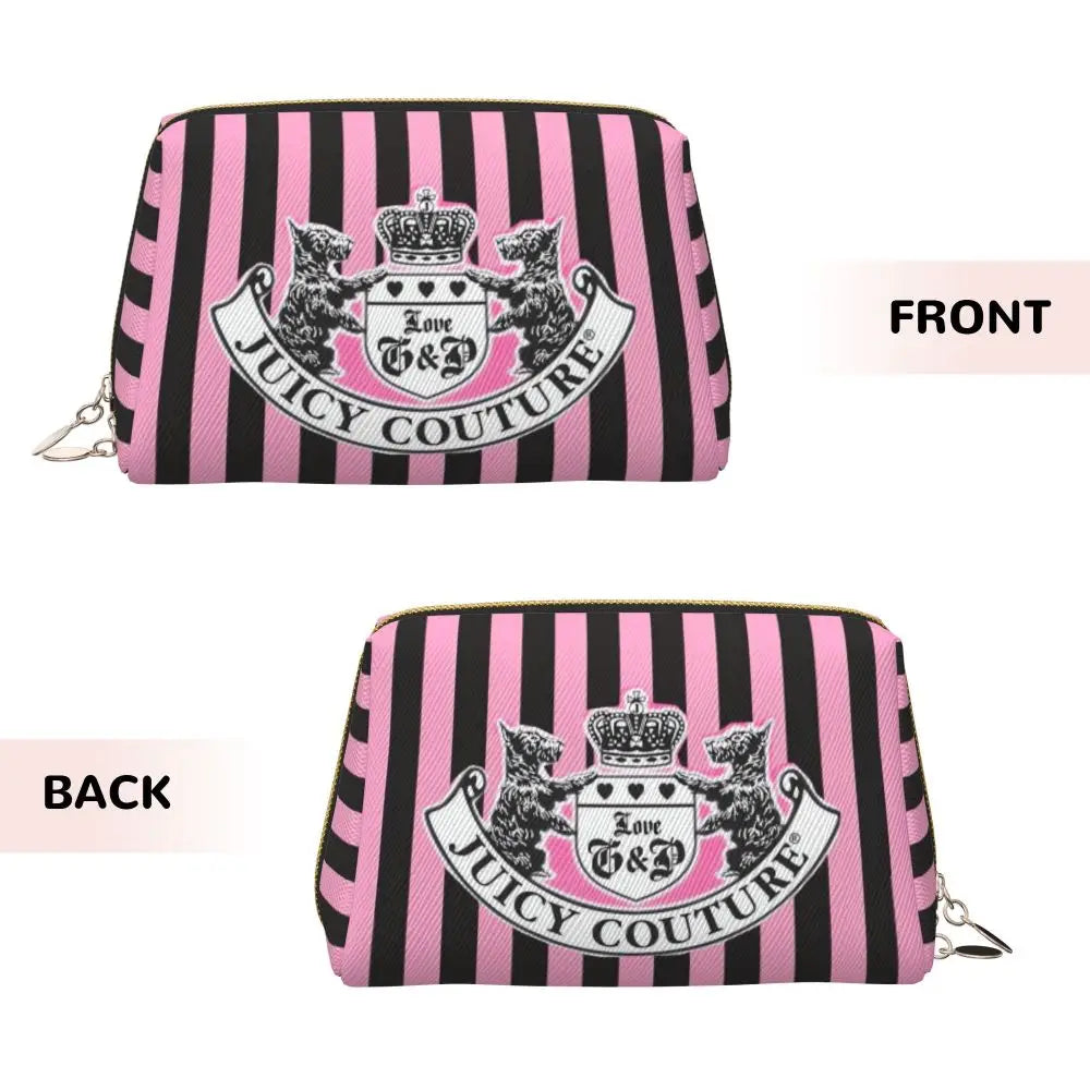 J-Juicy-C-Couture Makeup Bag Zipper Pouch Travel Cosmetic Bags Large Leather Portable Cosmetic Bag for Women