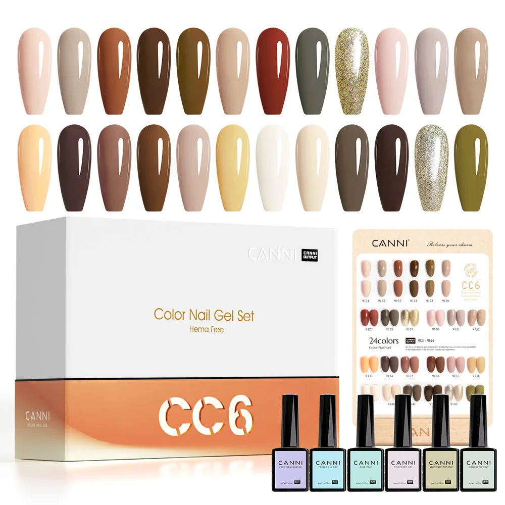 CANNI 30pcs Gel Polish Kit – HEMA & TPO Free CC Collection