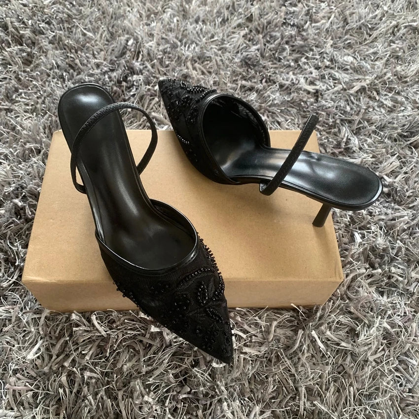 Women's Mesh Slingback Heels