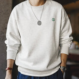 Maden Men's Gray Fleece Crewneck Sweatshirt