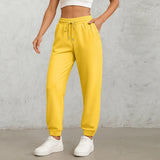 Women's High-Waist Drawstring Straight-Leg Pants