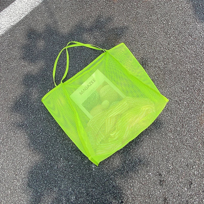 Women's Mesh Tote Bag for Beach & Shopping