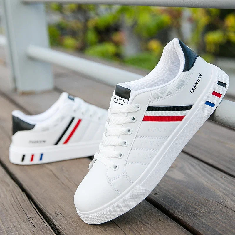 2026 Mens Casual Sneakers New Fashion Lace-up White Shoes Student Comfort Sports Plus Size Vulcanized Shoes Zapatillas De Hombre