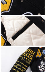 Retro Embroidery Varsity Jacket
