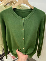 Classic O-Neck Knit Cardigan