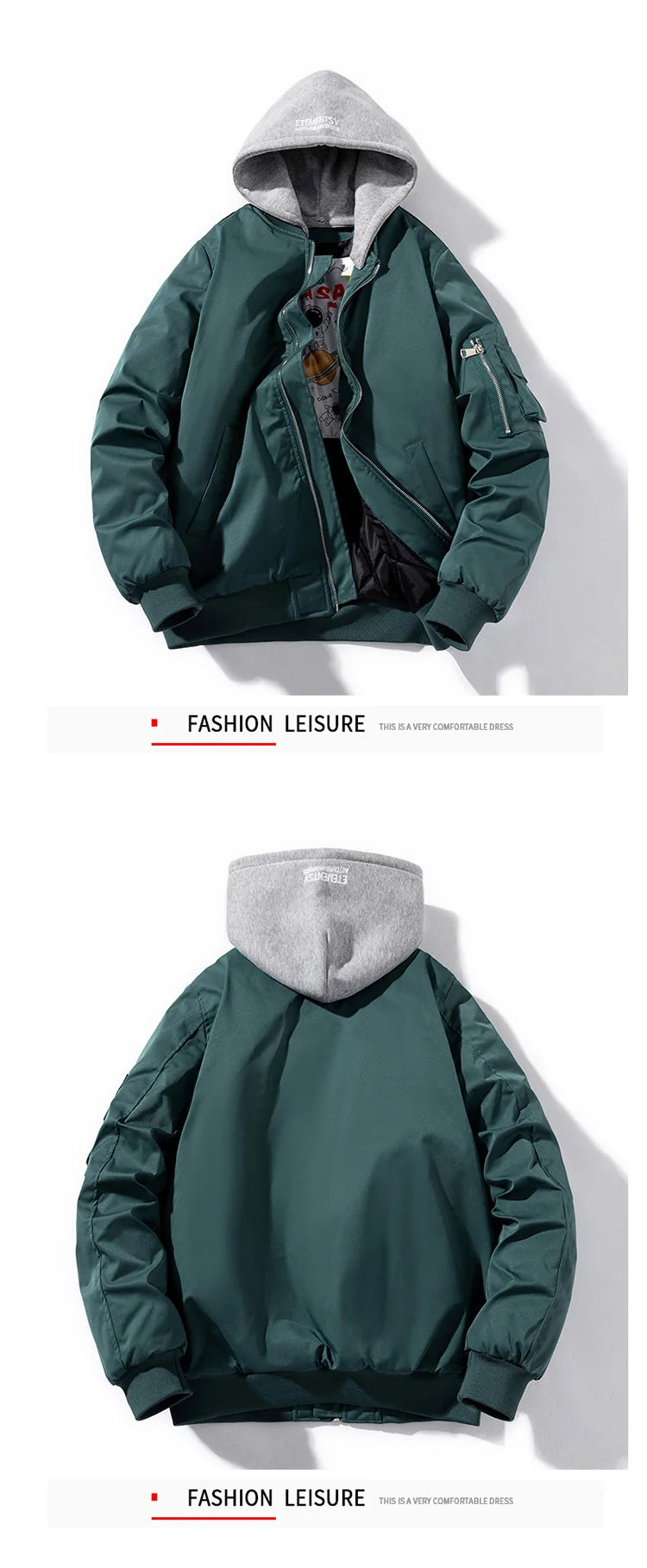 Hooded Bomber Pilot Jacket