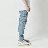 Men's Slim Fit Stretch Denim Cargo Jeans