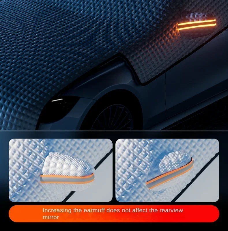All-Weather Half Car Cover – Windshield & Roof Protection