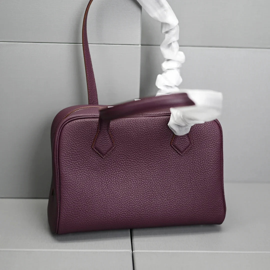 Genuine Leather Handbag Top Layer Leather Advanced Feeling 2025 New Model Fashion High-Capacity Woman