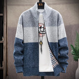 Men’s Autumn/Winter Fleece-Lined Zipper Cardigan
