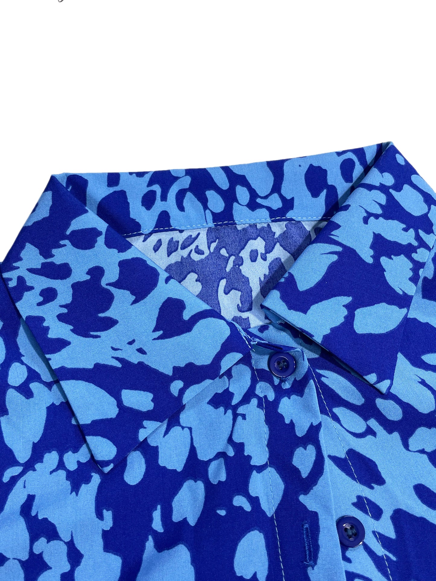 Elegant Print Belted Midi Dress