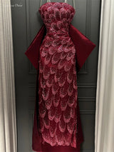 Contessa Beaded Mermaid Evening Gown | Off-Shoulder Formal Dress