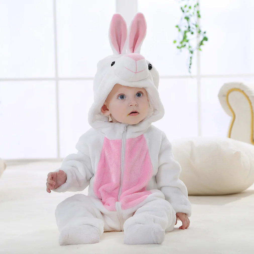 Adorable Animal Cartoon Baby Winter Rompers