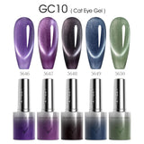 5pcs Venalisa Hema/TPO Free Cat Eye Nail Gel Polish Color Palette Kit Ultra Glitter Diamond Sparkle Soak Off UV LED Varnish Set